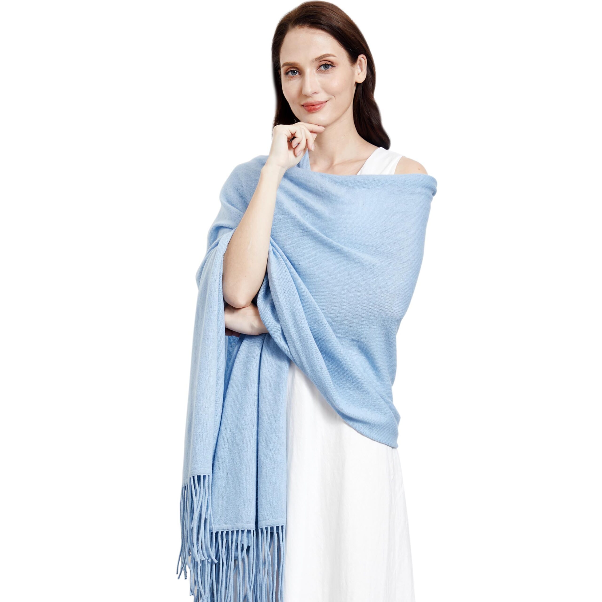 8683 Soft Cashmere Blend Wrap With Tassels Pashmina Stole Shawl For Women